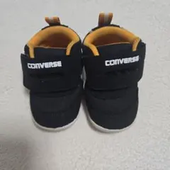 CONVERSE ベビー スニーカー ブラック/オレンジ