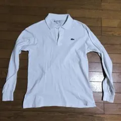 LACOSTE ホワイト ポロシャツ 長袖 US S
