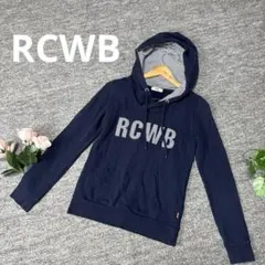 美品 ロデオクラウンズワイドボウル RCWB パーカー S 紺 ボーダー ロゴのサムネイル
