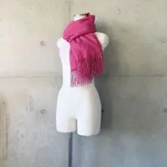 新品フルラFULRAカシミヤ100%ピンクマフラー