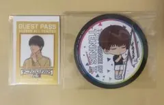 新テニスの王子様　柳蓮二 コースター　PASSステッカー アニカフェ テニフェス