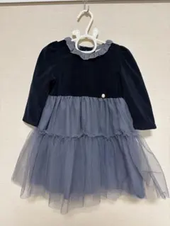 petit main ワンピース 90サイズ ネイビー・グレー