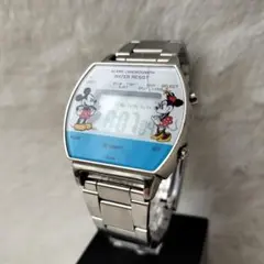 J*m様 昭和レトロセイコー アルバ ミッキー＆ミニーデジタル 腕時計 長期保管 レトロ希少品 電池＆ベルト交換済み】セイコー アルバ SEIKO ALBA