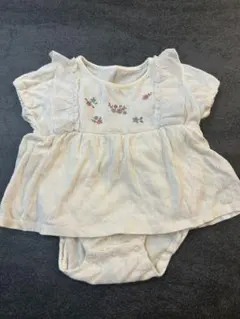 māmāraku フリル付きロンパース 80