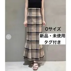 【新品未使用】SNIDEL ハイウエストタイトヘムフレアチェックスカート