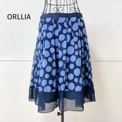 ♡オリリア♡フレアスカート　ドット柄　昭和レトロ　レース　裏地有 90s 80s