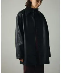 anuke Ecoleather Over Jacket 38 ブラック