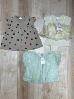 【新品】プティマイン　シシュノン　半袖トップス3点セット　80サイズ