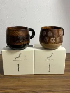 スターバックス マグカップ 飛騨高山限定 ウッドマグ漆 ホワイト