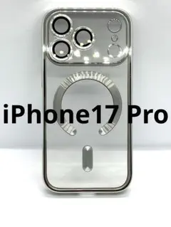 iPhone17 Proケース シルバー クリア レンズ保護 新品971