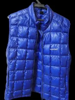mont-bell ダウンベスト ブルー 軽量 アウトドア 防寒