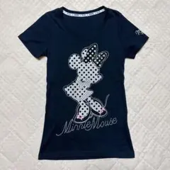 Disney ディズニー ミニー 半袖 Tシャツ ラインストーン M
