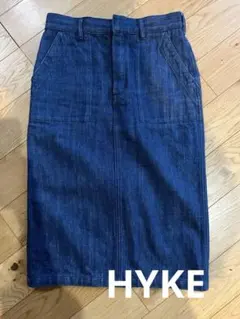HYKE デニムスカート 中古・古着通販】HYKE (ハイク) デニムスカート ブラック サイズ
