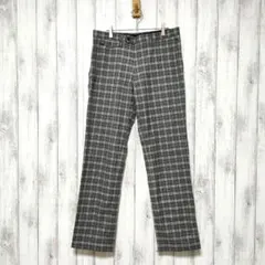 UNIQLO ユニクロ　ウエスト85　チェック ストレートパンツ