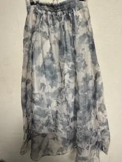 GRL 花柄オーガンジーフレアスカート