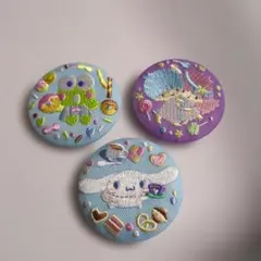 サンリオ刺繍缶バッジ3点