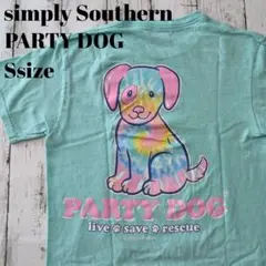 アメリカ古着　simply Southern PARTYDOG 犬プリント