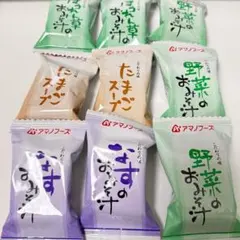 アマノフーズ　こだわりの味　フリーズドライ味噌汁　野菜　なす　卵スープ　9食のサムネイル