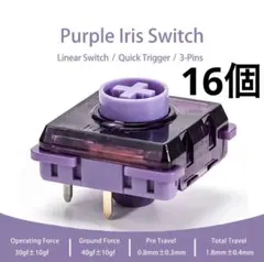 【16個】静音モデル レバーレスKailh Purple Iris