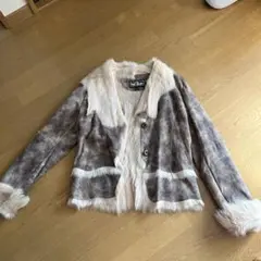 ファー付きジャケット Mサイズ ブラウン系