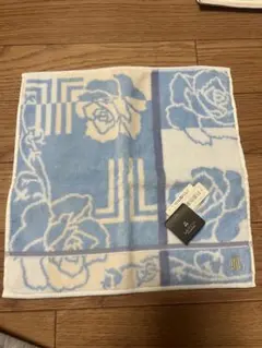 LANVIN バラ柄 タオルハンカチ