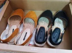 ZARA BASIC エスパドリーユ サンダル 2足セットのサムネイル
