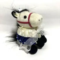 アイドルホース　服　マント　ドレス　ぬい服　競馬　白　ネイビー