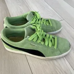 【最終】プーマ スウェード PUMA グリーン/ブラック 28cm ピスタチオ