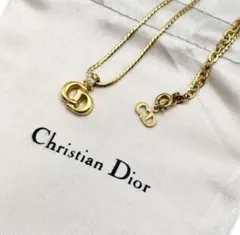 美品✨Christian Dior CD ネックレス ゴールド ラインストーンのサムネイル