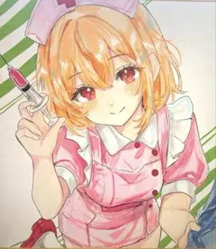 原画】手描き アナログ オリジナルイラスト 大色紙 No.74 - メルカリ