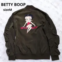 BETTY BOOP　ブルゾン　ダークグリーン　ジップアップ　Mサイズ