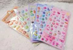 ぷくぷくシール 6枚セット ボンボンドロップ風 クリア ぷっくり 新品 立体