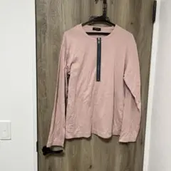 comme ca ism Lサイズ　ピンク　ハーフジップスウェット