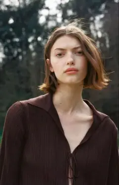 ZARA テクスチャーニットトップス