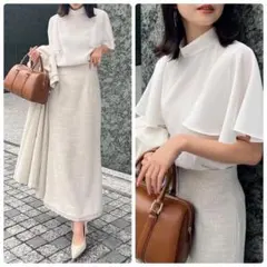 新品タグ付き】&g'aime シアーシャツレイヤードワンピース キャミ
