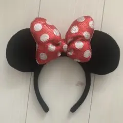 ディズニー　ミニーちゃん　スパンコール　カチューシャ