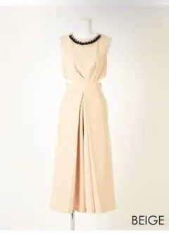 【美品】ウエストカット ノースリーブパンツドレスのサムネイル