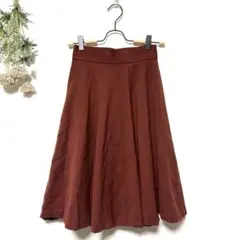 昭和レトロ｜小さいサイズ｜ヴィンテージ｜ウール フレアスカート｜小さめ XS〜S