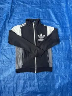 adidas ジップアップジャケット トラックジャケット　m 黒/グレー