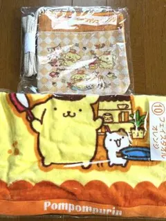 サンリオ☆ポムポムプリン　サコッシュ♪フェイスタオル♪
