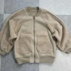 ベージュ フリースジャケットF