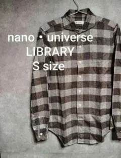 nano・universe LIBRARY ナノユニバース ネルシャツ 美品 Sのサムネイル