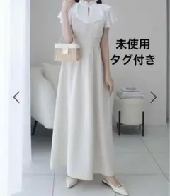 未使用　タグ付き　mily bilet フリル襟ドッキングワンピース