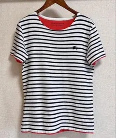 バーバリーブラックレーベル(メンズ)ストライプTシャツ Mサイズ(サイズ2)のサムネイル