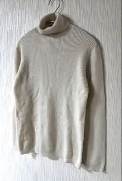 【極美品】90s 紺タグ OLD UNIQLO ウールリブタートルネックセーター