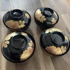 蓋付き 汁椀 4客セット 山水画風 - メルカリ