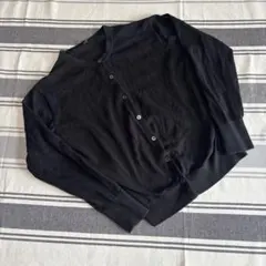 UNIQLO UVカットクルーネックカーディガン 黒いボタン付き Mサイズ