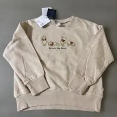 Cottoli ディズニー　クマのプーさん　刺繍　トレーナー　120 新品未使用
