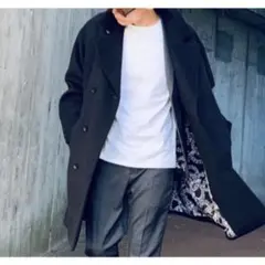 NUMBER (N)INE STUDIOUS メルトンオーバーコート ブラック