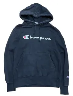 champion フロントロゴ 袖刺繍 目あり プルオーバー フーディー